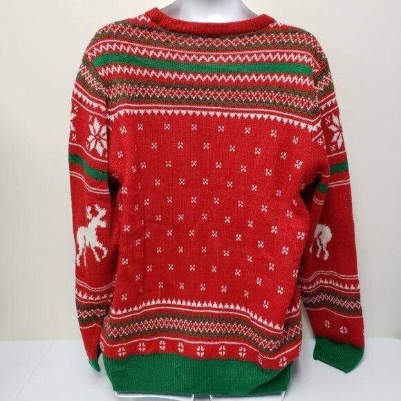 Why is the Carpet all Wet Todd Mens Christmas Vacation Ugly Sweater Size XL - Picture 2 of 5